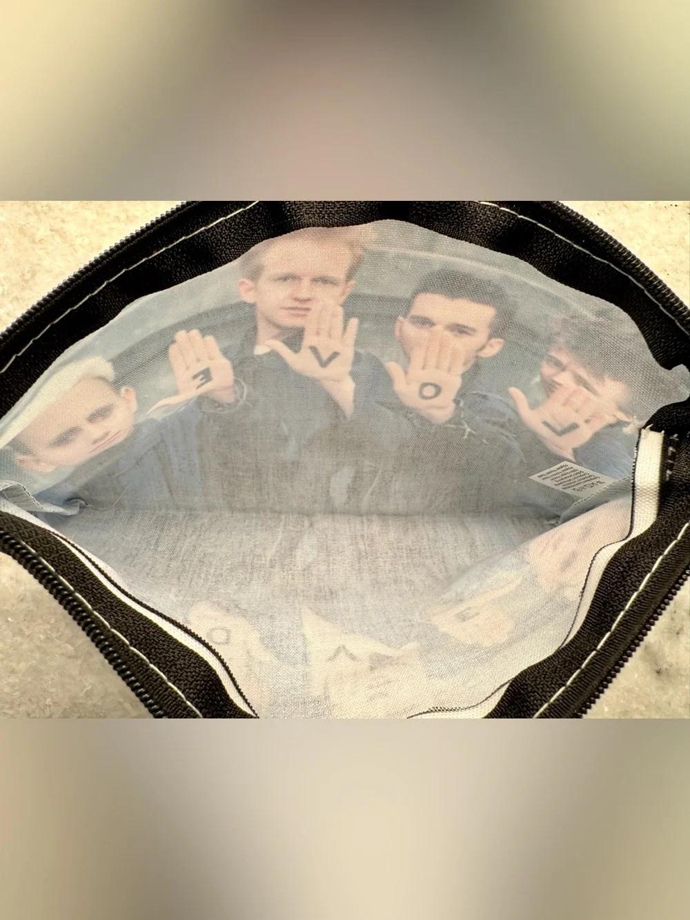 New Depeche Mode Strangelove Retro 80s Style Zippered Makeup Bag w/ Charm 8.5x6”